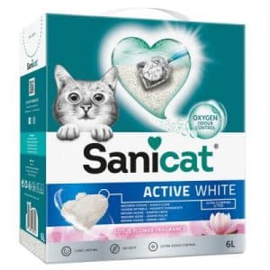 Sanicat Active White Lotus Flower Katzenstreu - 6 l