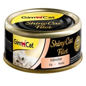 Sparpaket GimCat ShinyCat Filet Dose 24 x 70 g - Hühnchen & Garnelen