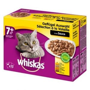 Megapack Whiskas 7+ Senior Frischebeutel 48 x 100 g - Gemischte Auswahl in Sauce