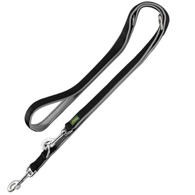 HUNTER Neopren Führleine schwarz/grau - 200 cm lang