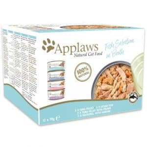 Applaws Adult Dose Mix 12 x 70 g - Gemischte Auswahl in Brühe (4 Sorten)