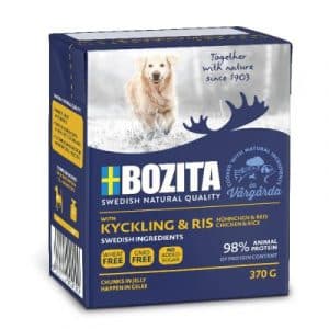 Sparpaket Bozita Häppchen in Gelee 24 x 370 g Hühnchen & Reis