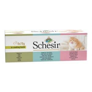 Mixpack Schesir Dose - 6 x 85 g natural mit Reis (3 Sorten)