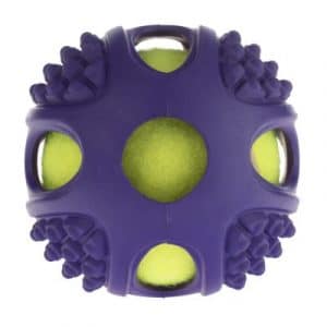 Hundespielzeug Gummi-Tennis-Ball 2in1 - 1 Stück Ø 10 cm