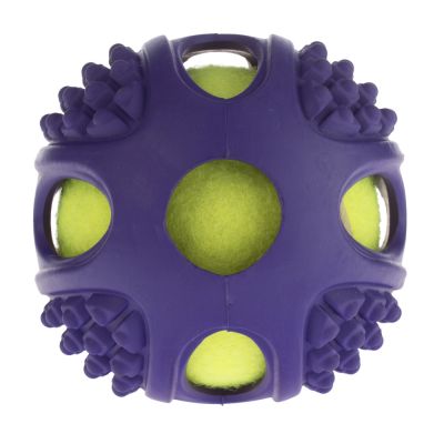 Hundespielzeug Gummi-Tennis-Ball 2in1 - 2 Stück Ø 10 cm