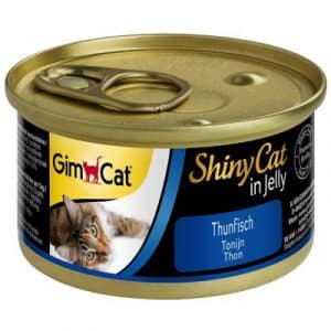 Sparpaket GimCat ShinyCat Jelly 24 x 70 g - Thunfisch & Garnelen