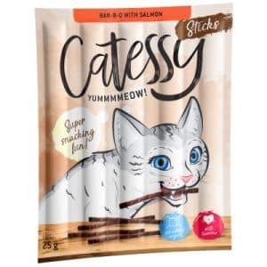 Sparpaket Catessy Sticks 150 x 5 g - Bar-B-Q mit Lachs