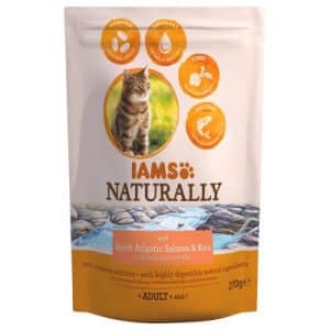 IAMS Naturally Cat Adult Salmon - Sparpaket: 2 x 2