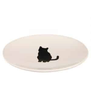 Trixie Keramikteller mit Katzenmotiv - Sparset: 2 x L 18 × B 15 cm