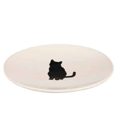 Trixie Keramikteller mit Katzenmotiv - L 18 × B 15 cm
