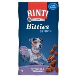 RINTI Extra Bitties Senior - 12 x 75 g Huhn & Truthahn