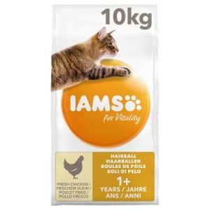 IAMS for Vitality Hairball Ausgewachsene Katzen Huhn - Sparpaket: 2 x 10 kg