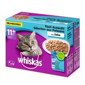 Sparpaket Whiskas Senior Frischebeutel 144 x 100 g - Senior 11+ Geflügelauswahl in Gelee