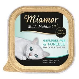 Miamor Milde Mahlzeit 6 x 100 g - Geflügel Pur & Forelle