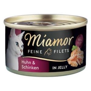 Miamor Feine Filets 6 x 100 g - Huhn & Schinken in Jelly