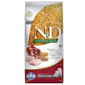 Farmina N&D Ancestral Grain Puppy Medium & Maxi mit Huhn & Granatapfel - Sparpaket: 2 x 12 kg