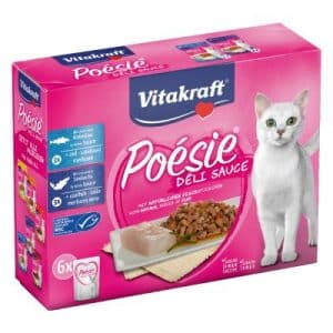 Vitakraft Poésie DéliSauce Mixpaket Pouch 6 x 85 g  - Fisch-Mix