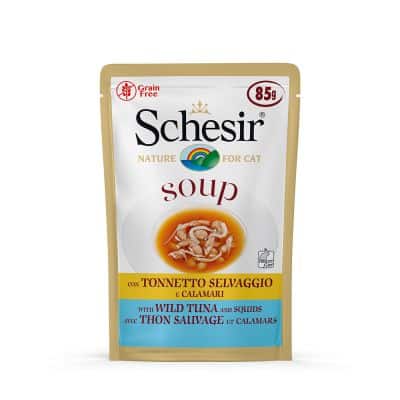 Schesir Cat Soup 6 x 85 g - Wilder Rosa Lachs & Karotten