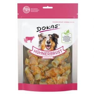 Dokas Hundesnack Hühnerbrust Kaurolle - 4 x 250 g