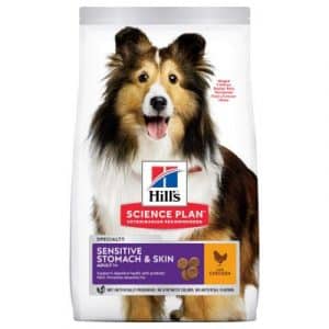 Hill's Science Plan Adult 1 + Sensitive Stomach & Skin Medium mit Huhn - Sparpaket: 2 x 14 kg