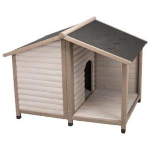 Trixie Natura Hundehütte Lodge mit Terrasse - Größe S: B 100 x T 82 x H 90 cm