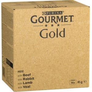 Jumbopack Gourmet Gold Feine Pastete 96 x 85 g - Mix (Kaninchen