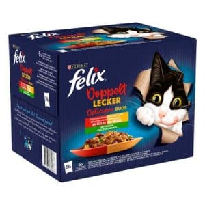 Felix "Doppelt lecker - so gut wie es aussieht" Pouches 24 x 85 g - Rind & Geflügel