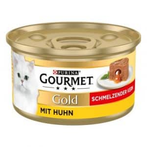 Sparpaket Gourmet Gold Schmelzender Kern 24 x 85 g - Mix Huhn & Thunfisch