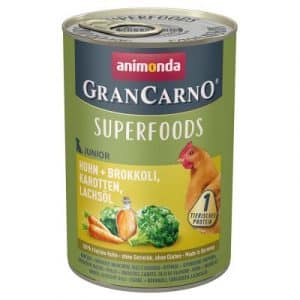 Animonda GranCarno Junior Superfoods 6 x 400 g - Huhn + Brokkoli