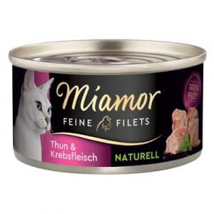 Sparpaket Miamor Feine Filets Naturelle 24 x 80 g - Thunfisch & Lachs