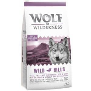 2 x 12 kg Wolf of Wilderness Trockenfutter - getreidefrei - JUNIOR Wild Hills - Ente