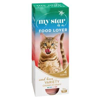 Sparpaket My Star Häppchen in Sauce 30 x 85 g - My Star is a Lazy Cat - Huhn