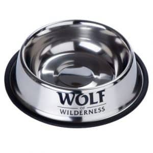 Wolf of Wilderness Rutschfester Edelstahlnapf für Hunde - Sparset: 2 x 850 ml