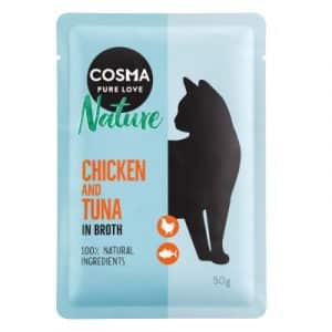 Cosma Nature Frischebeutel 6 x 50 g  - Hühnerbrust & Thunfisch