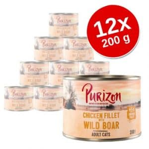 Purizon Adult 12 x 200 g - getreidefrei - Mixpaket (4 x Lachs