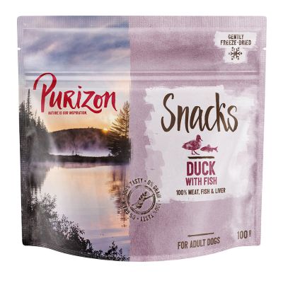 Purizon Snack Ente mit Fisch - getreidefrei - 3 x 100 g