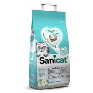 Sanicat Klumpende Katzenstreu Baumwolle Frisch - 2 x 10 l