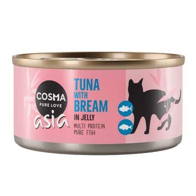 Sparpaket Cosma Asia in Jelly 24 x 170 g - Thunfisch & Brasse