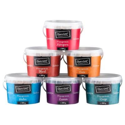 Chewies Trainings-Happen Monoprotein Mixpaket - 6 x 300 g (6 Sorten)
