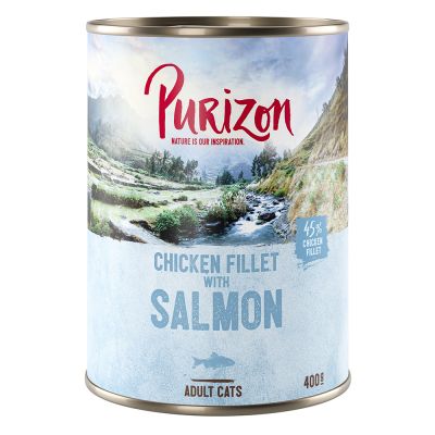 Purizon Adult 24 x 400 g - getreidefrei - Hühnerfilet mit Lachs