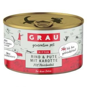 GRAU Kitten Getreidefrei 6 x 200 g - Truthahn & Forelle