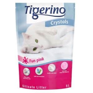 Tigerino Crystals Fun - buntes Katzenstreu - pink 3 x 5 l