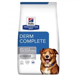 Hill’s Prescription Diet Derm Complete mit Reis & Ei - Sparpaket: 2 x 4 kg