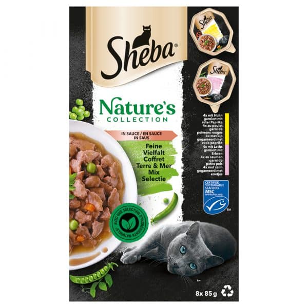 Sparpaket Sheba Nature's Collection in Sauce 64 x 85 g - Fine variety