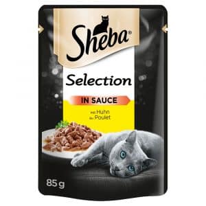 Multipack Sheba Varietäten Frischebeutel 12 x 85 g  - Selection in Sauce mit Huhn