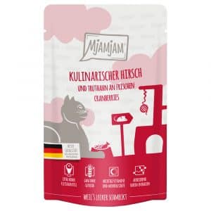 MjAMjAM Quetschie 12 x 125 g - kulinarischer Hirsch und Truthahn an frischen Cranberries