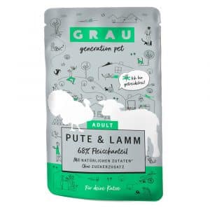 Sparpaket GRAU Adult Getreidefrei 32 x 125 g - Pute & Lamm