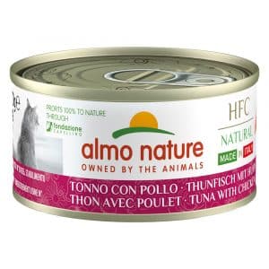 Sparpaket Almo Nature HFC Natural Made in Italy 12 x 70 g - Thunfisch und Huhn