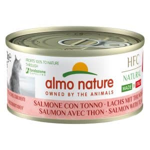 Sparpaket Almo Nature HFC Natural Made in Italy 12 x 70 g - Lachs und Thunfisch