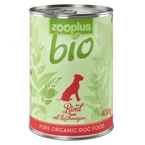 Sparpaket zooplus Bio Adult 12 x 400 g - Bio-Rind mit Bio-Apfel & Bio-Birne